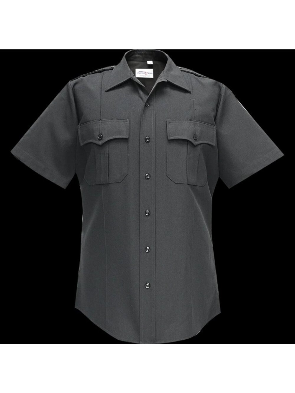 NWT Flying Cross Deluxe Tropical SS Shirt‎ Mens Large Black 97R66